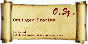Ottinger Szabina névjegykártya